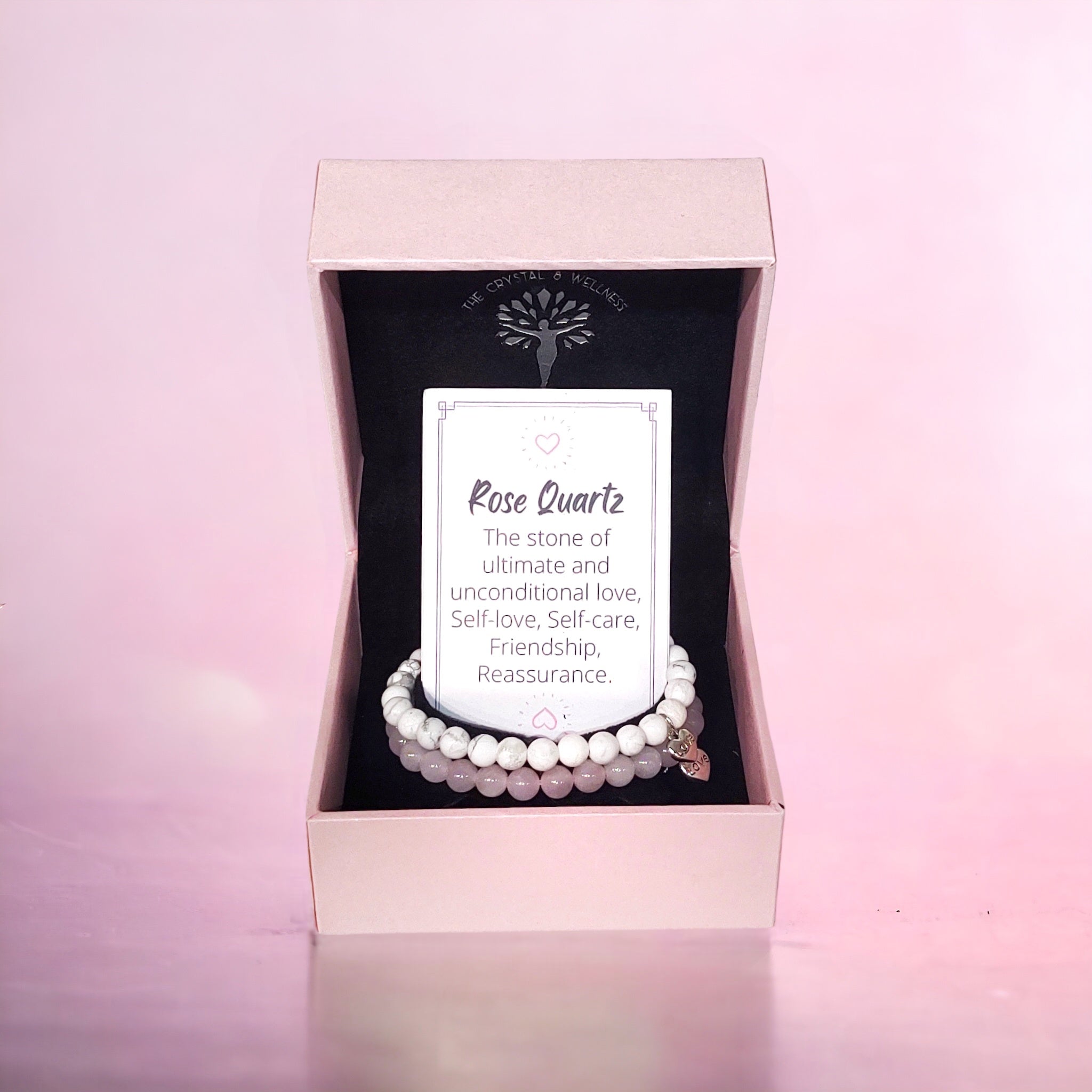 Rose Quartz & White Howlite - Love Duo bracelets