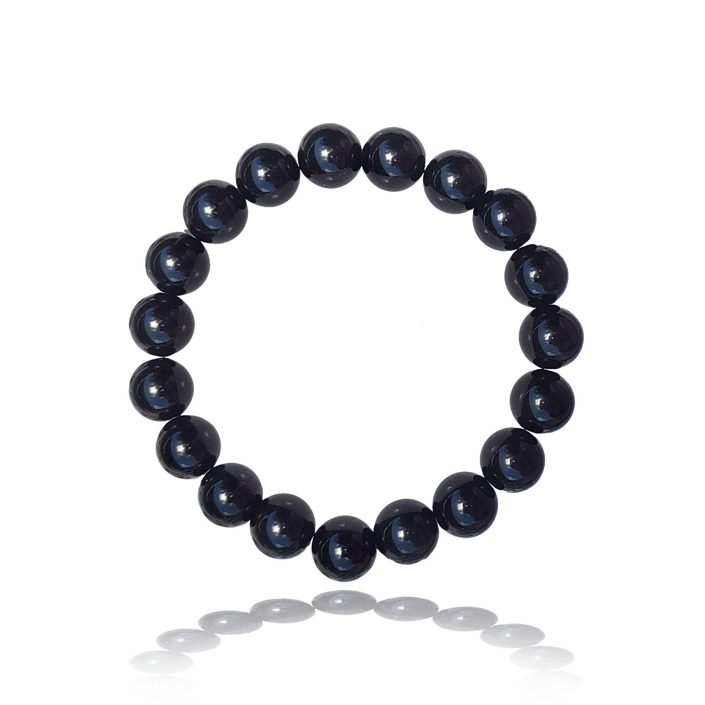 Black Obsidian 6mm, 8mm and 10mm Beaded Bracelet