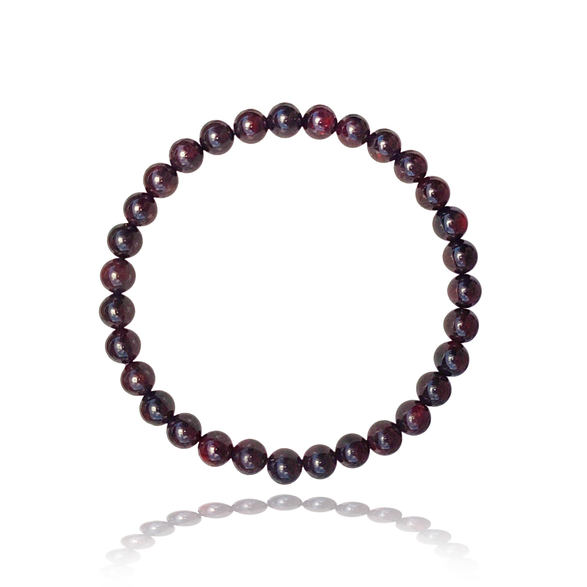 Garnet 6mm bead bracelet