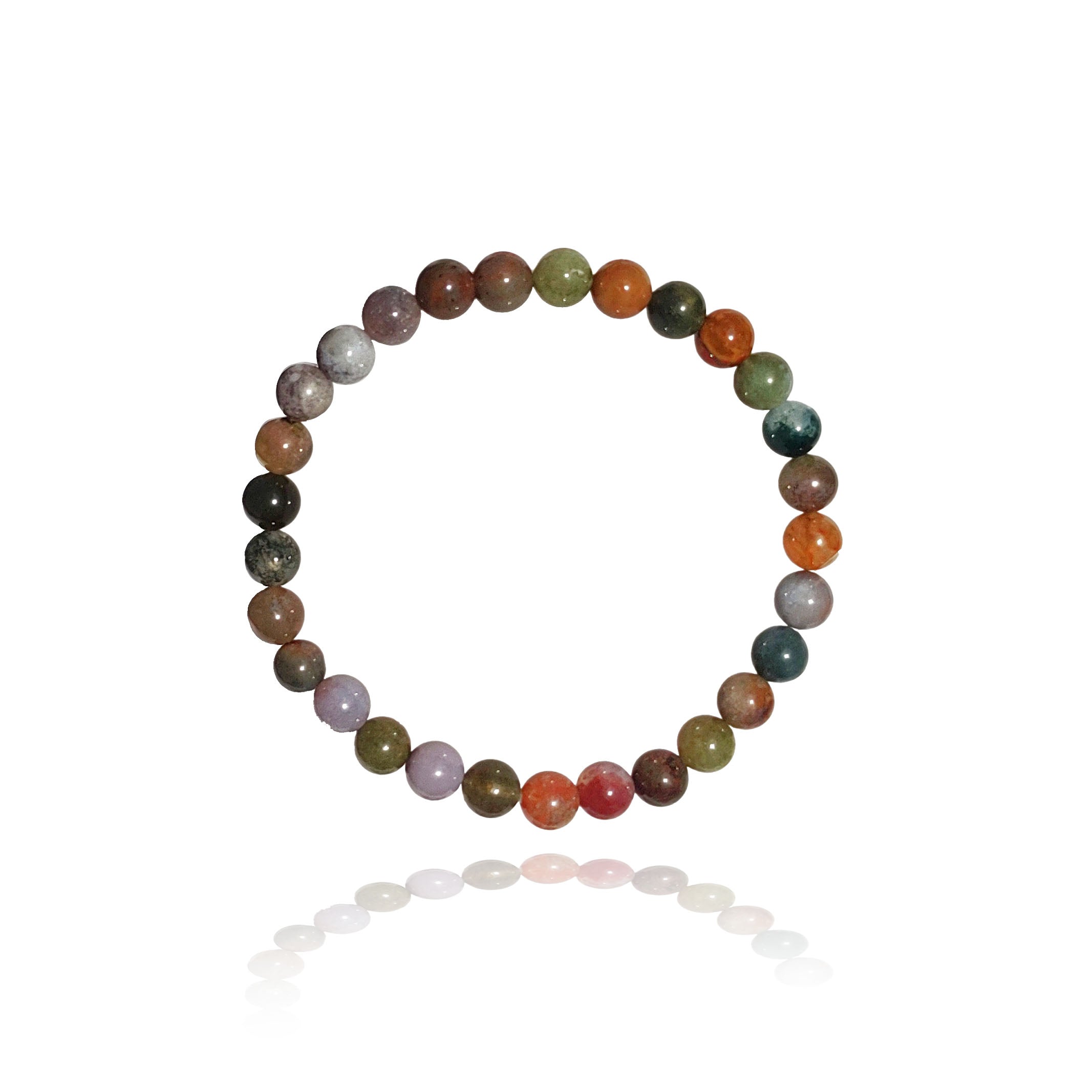 Indian Agate 8mm bead bracelet