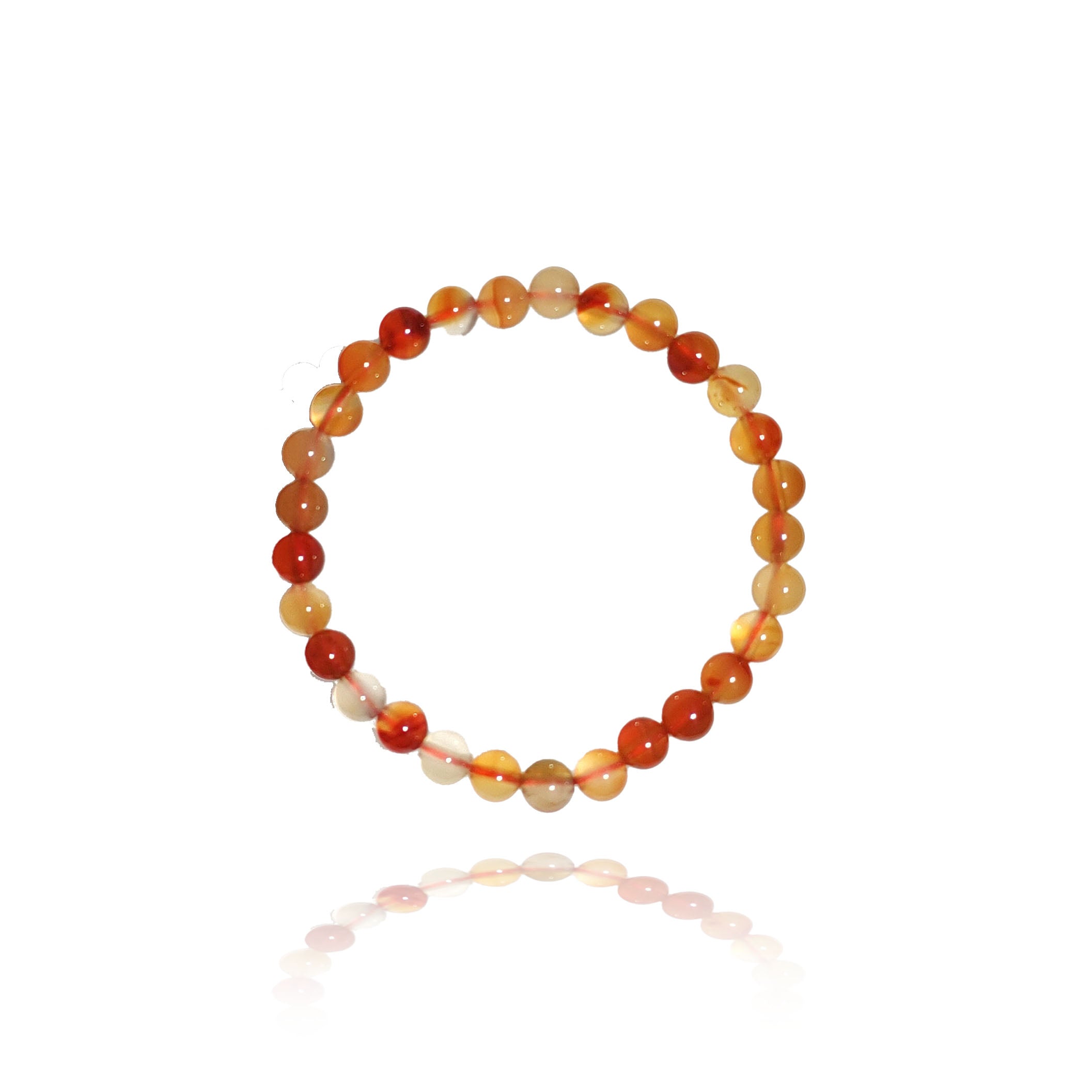 Carnelian 4mm, 6mm and 8mm bead bracelet