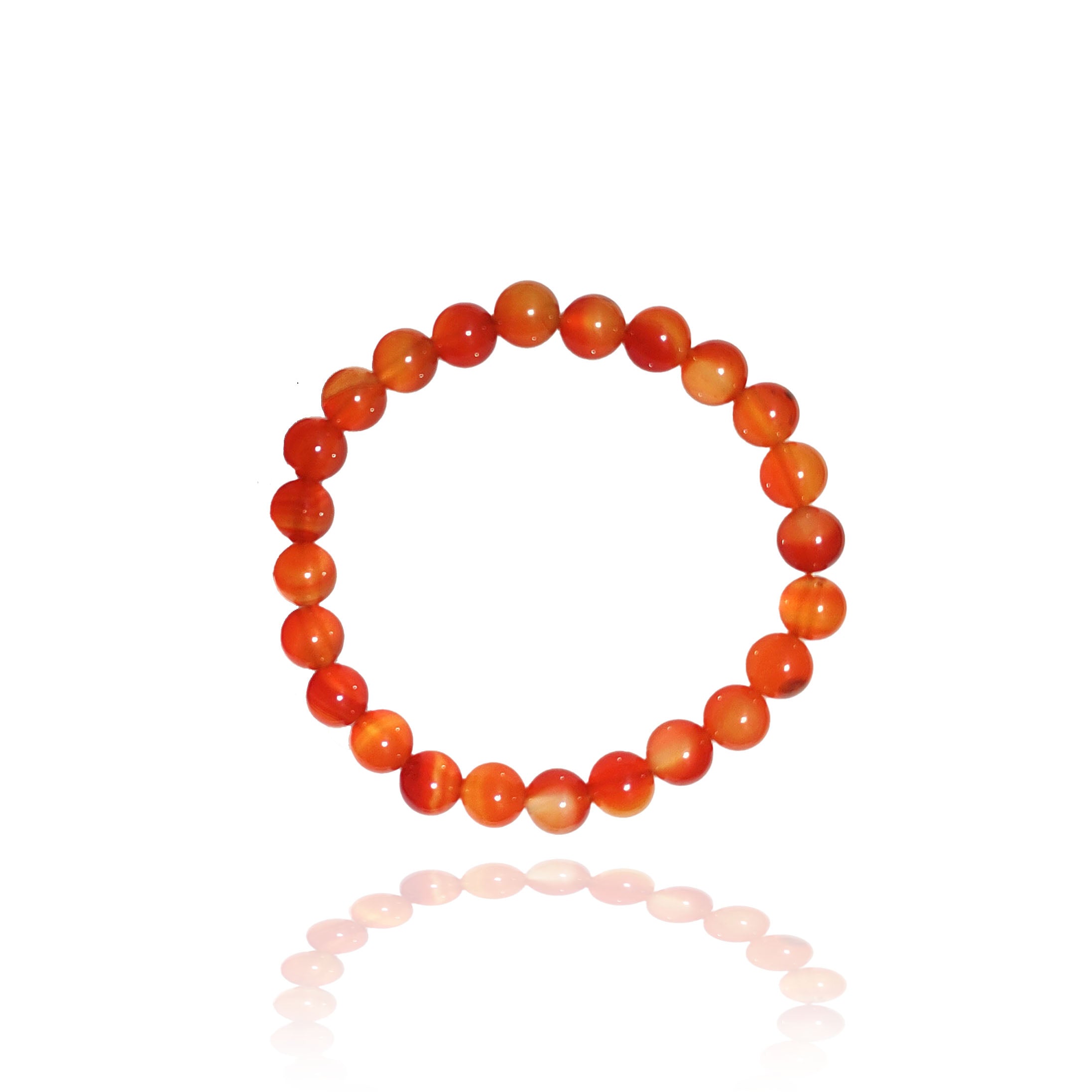 Carnelian 4mm, 6mm and 8mm bead bracelet