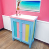 Beautiful Colourful Hand Painted Sustainable Albasia Wood Cabinet ~ PICK UP ONLY