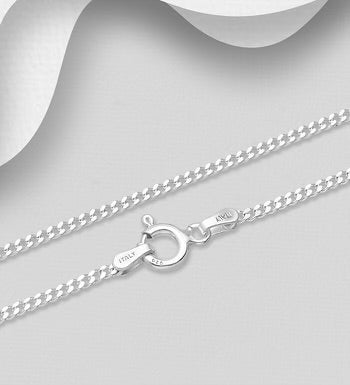 Italian silver spiga link 2mm 45cm, 50cm & 60cm chain options