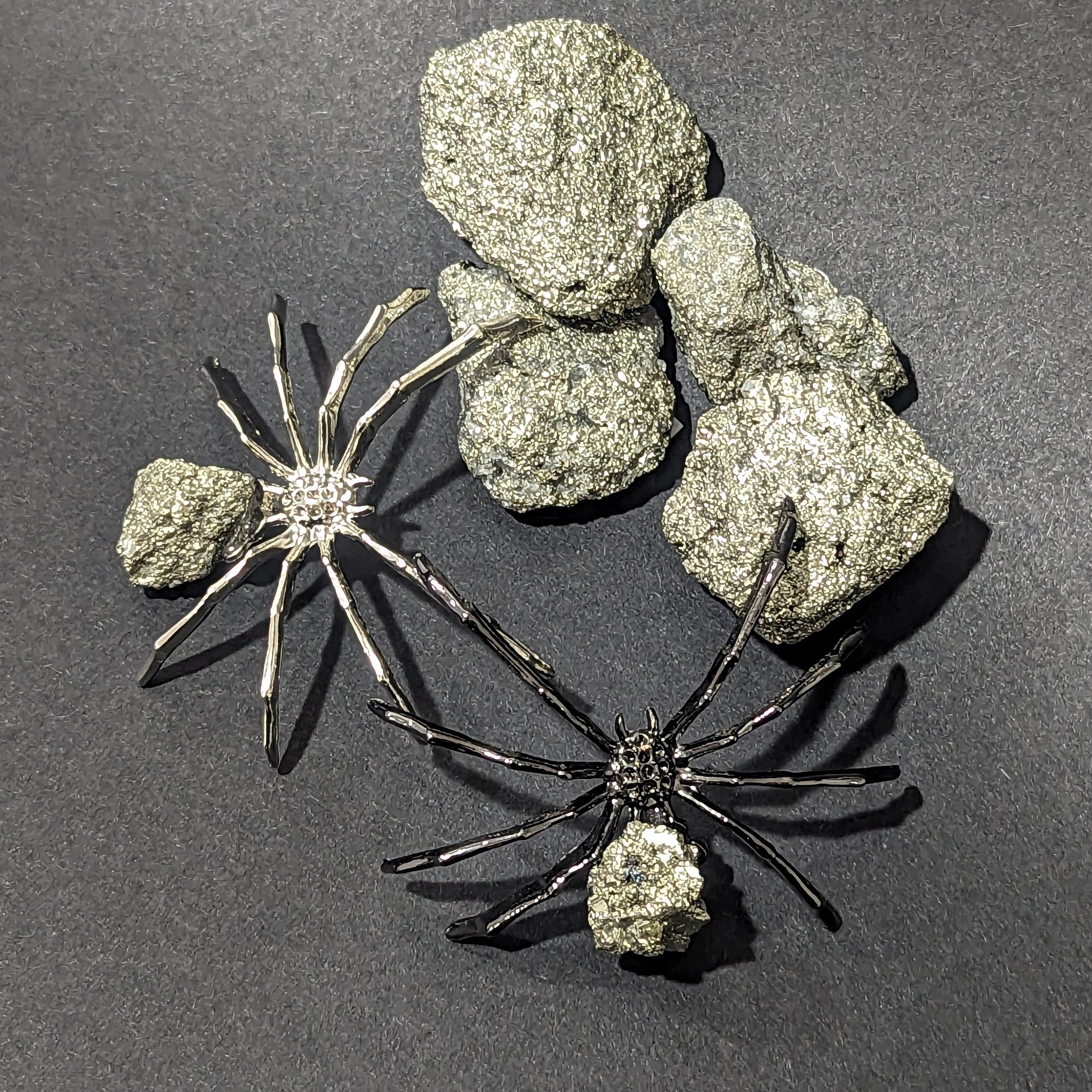 Pyrite Spiders - two colour choices