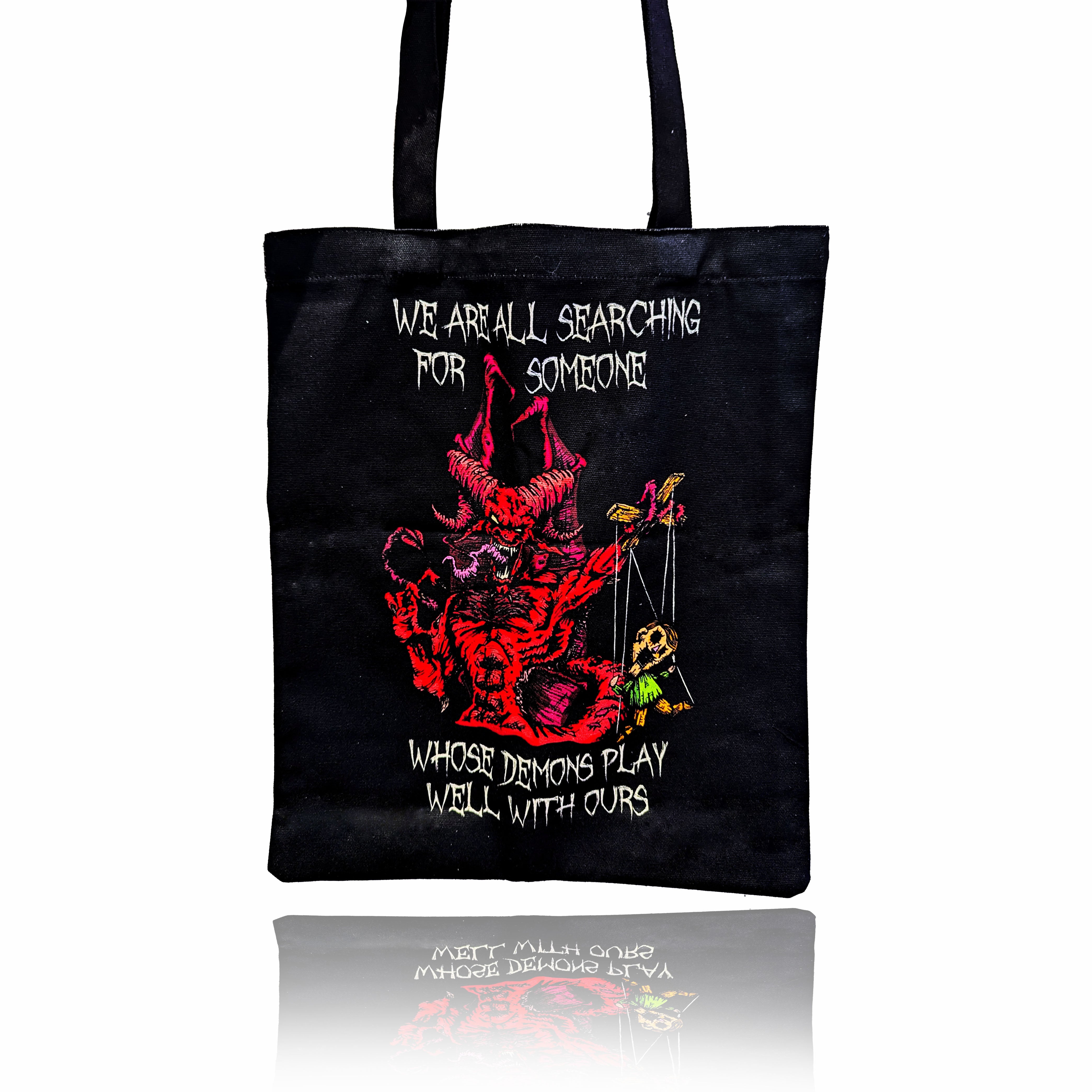 Searching for like minded Demons Tote Bag