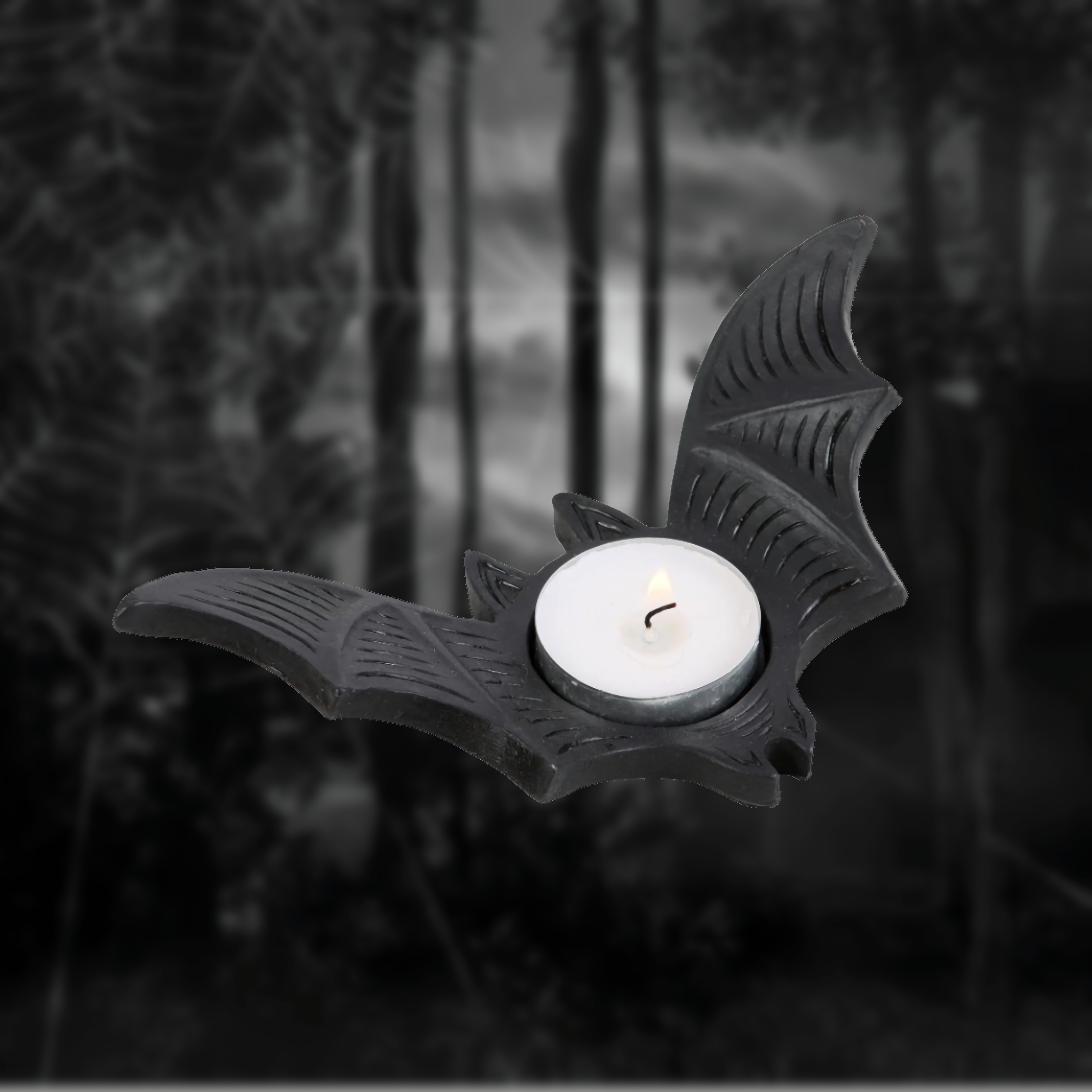 Fairycore Fantasy Dark Forest Bat Tealight Holder