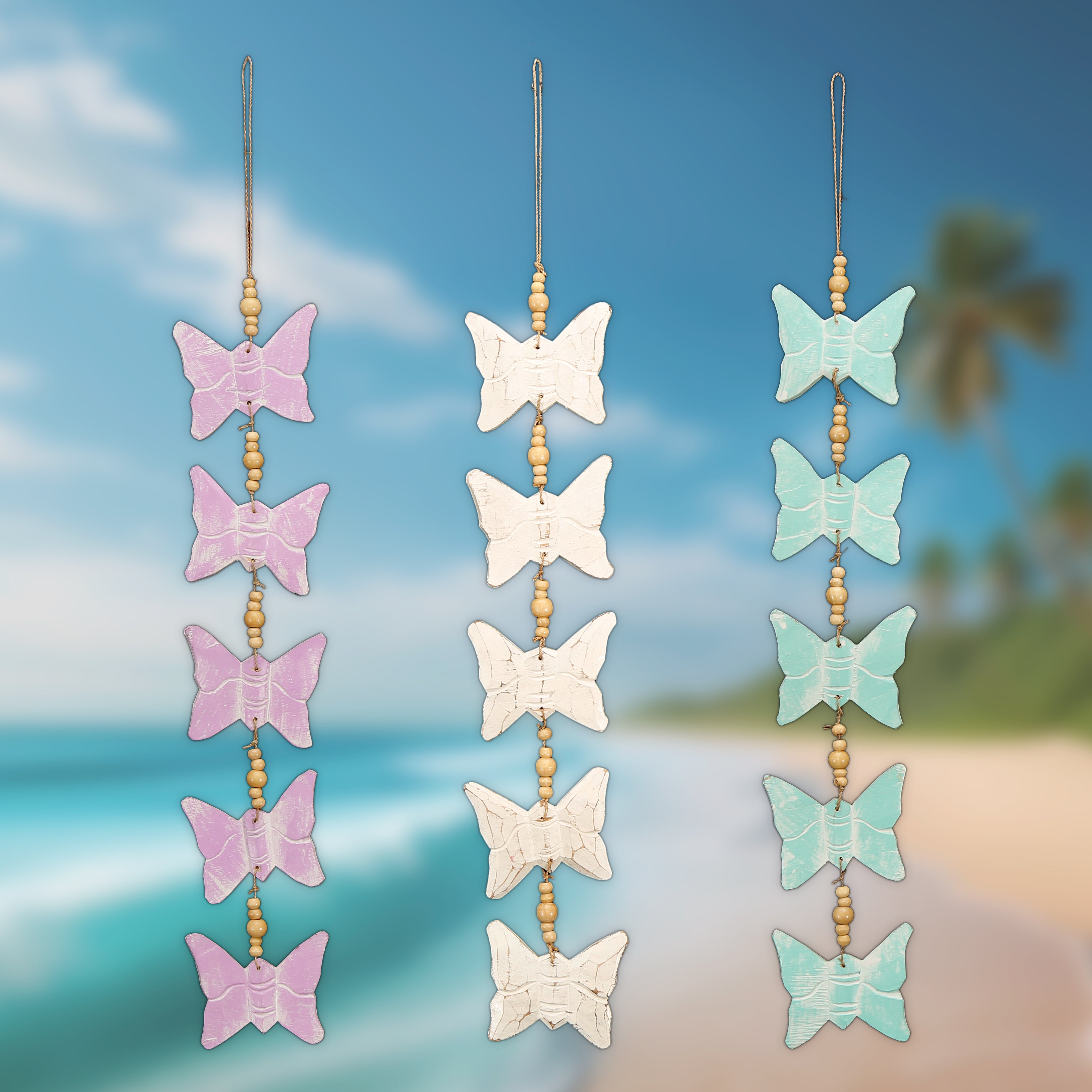 Wooden Butterfly Hanging ~ Various Colours