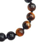 Fearless - Obsidian and Tigers Eye 10mm Adjustable beaded bracelet