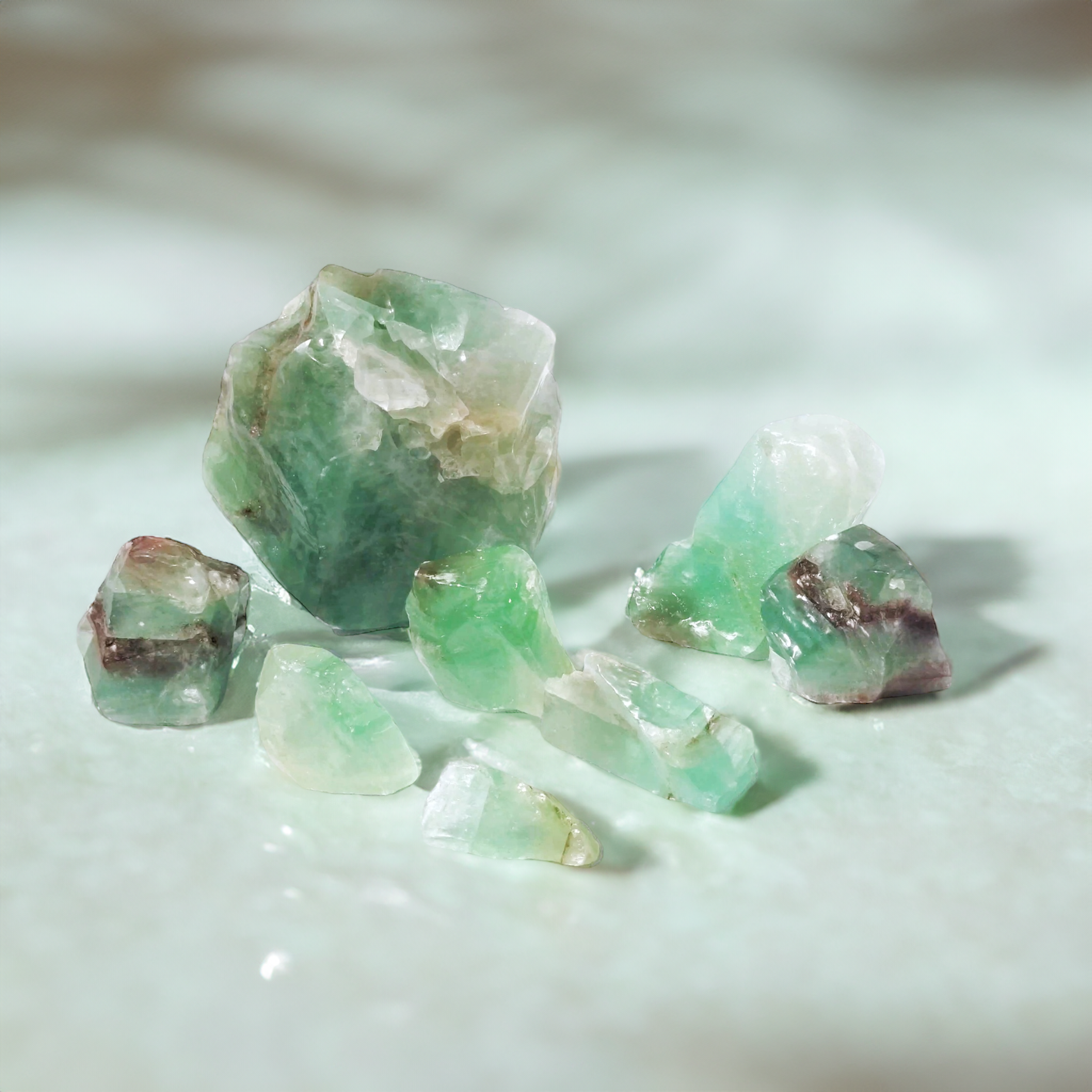 Emerald calcite chunks - various sizes to choose from