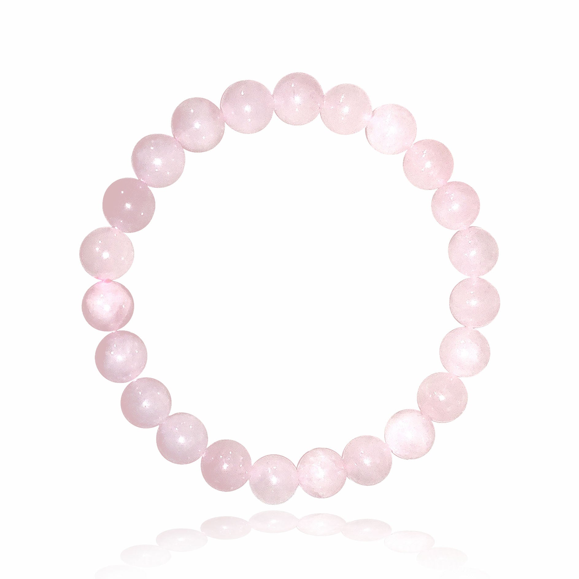 Rose Quartz Beaded Bracelet 8mm