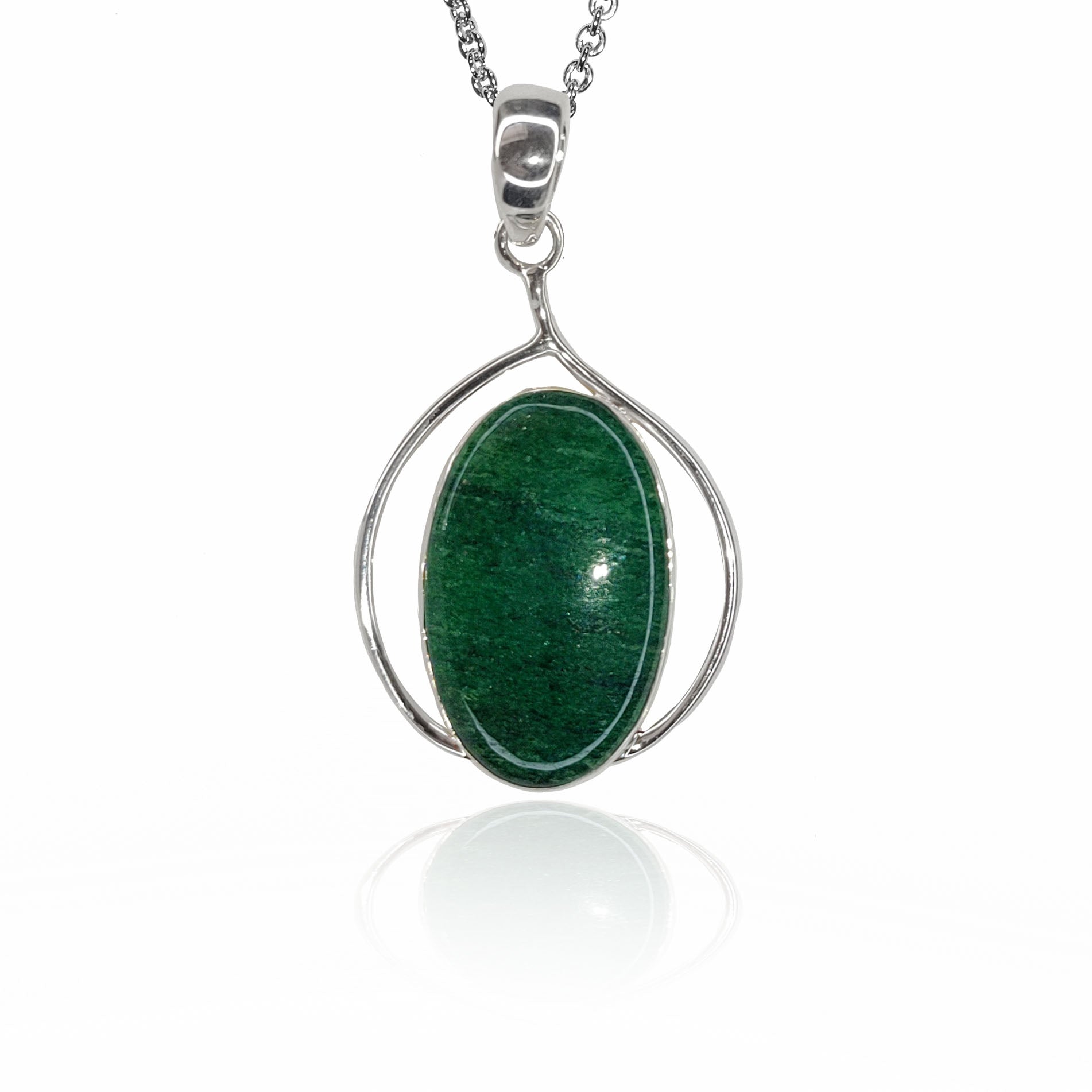 Nephrite Jade Cabochon Pendant