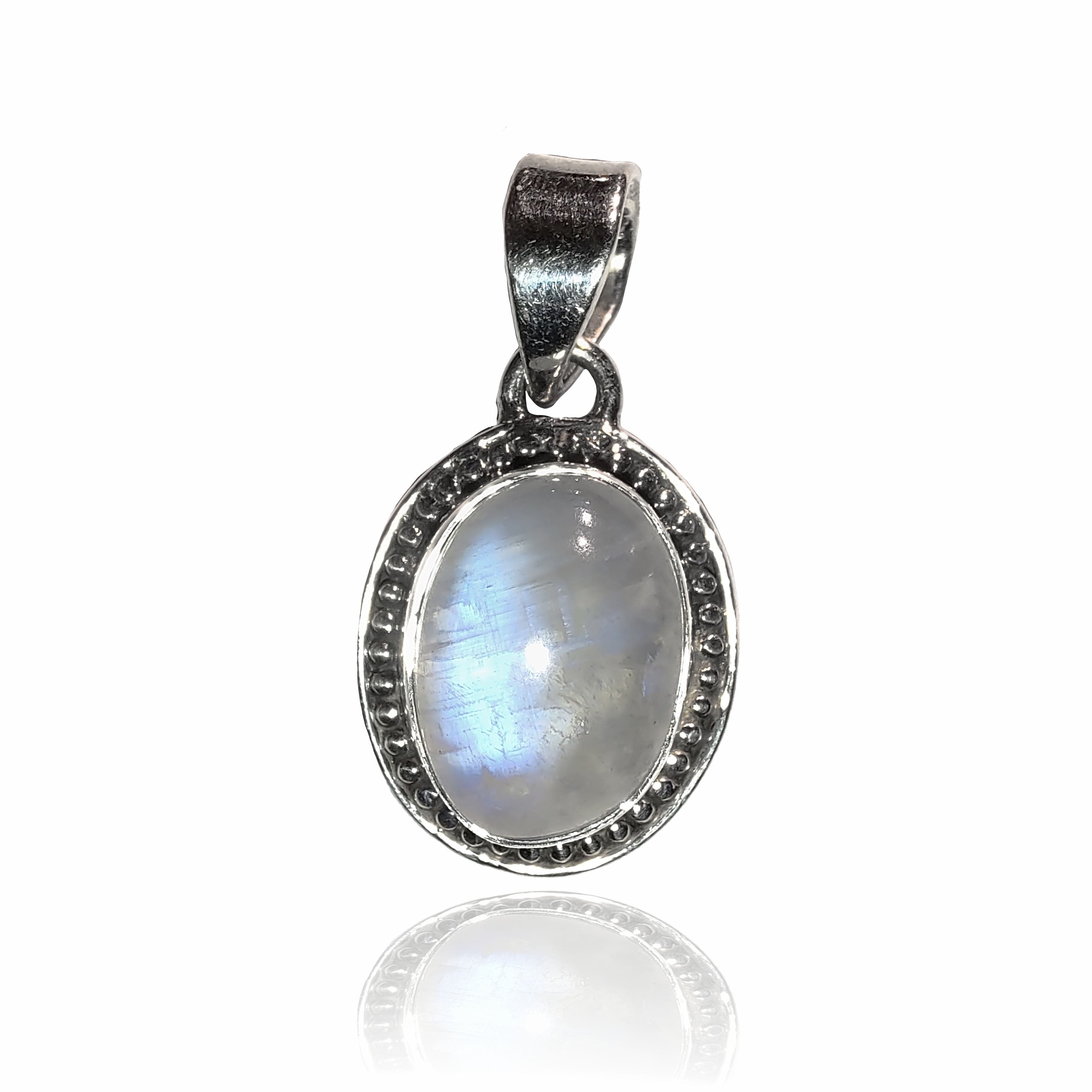 Rainbow Moonstone Oval pendant