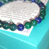 Azurite bead bracelet 6mm in luxury gift box