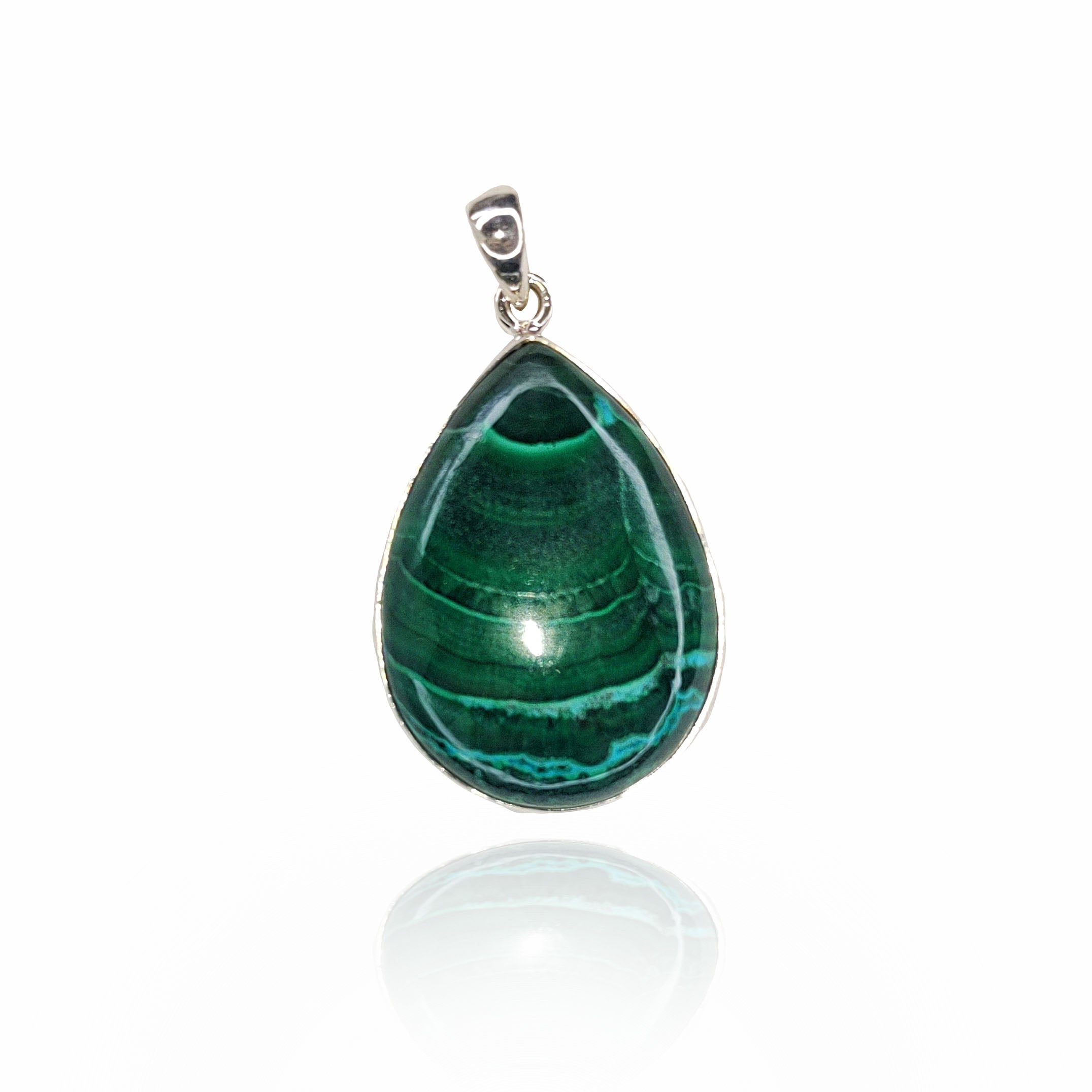 Chrysocolla Malachite Cabochon Pendant