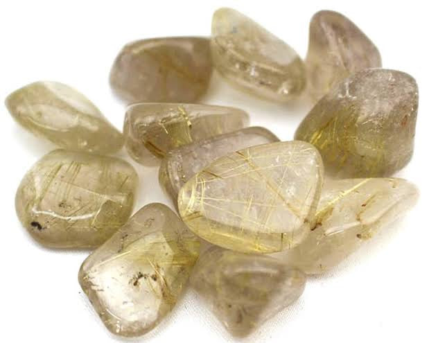 Rutilated quartz polished large tumble pieces - 3 sizes to choose from